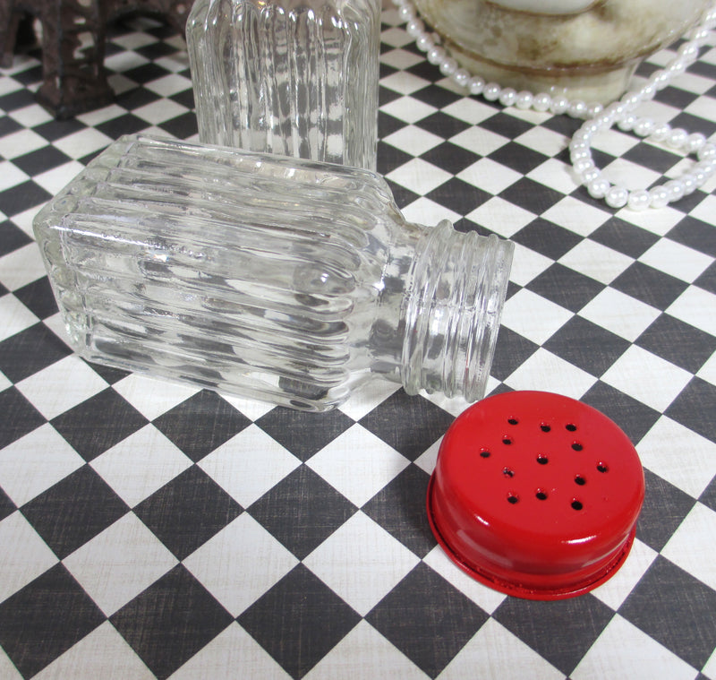 Sugar Dispenser and Salt & Pepper Shakers Set with Painted tops