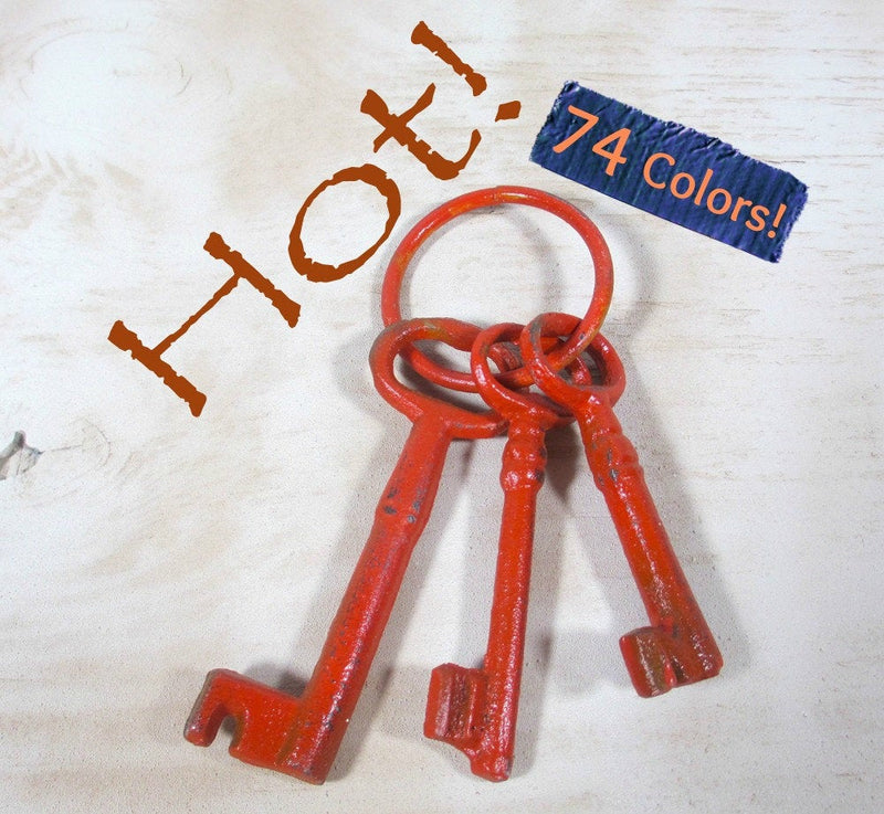 Skeleton Keys Shabby Chic Cast Iron Garden Vintage-Inspired