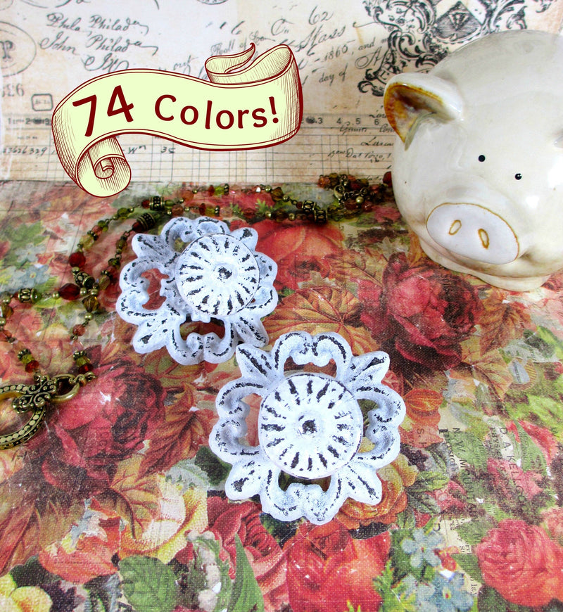 Drawer Pull Knob Shabby Chic Cast Iron Scroll