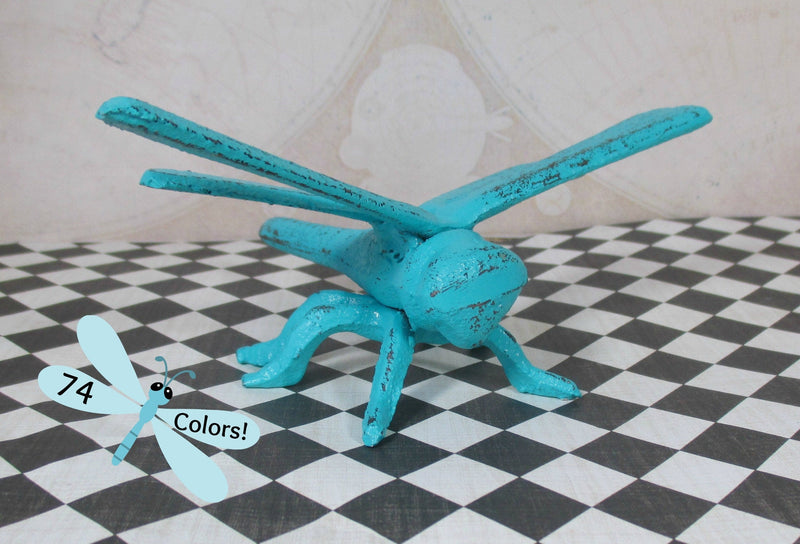 Dragonfly Cast Iron Shabby Chic Paperweight
