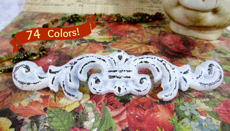 Drawer Pull Handle Shabby Chic Cast Iron Scroll