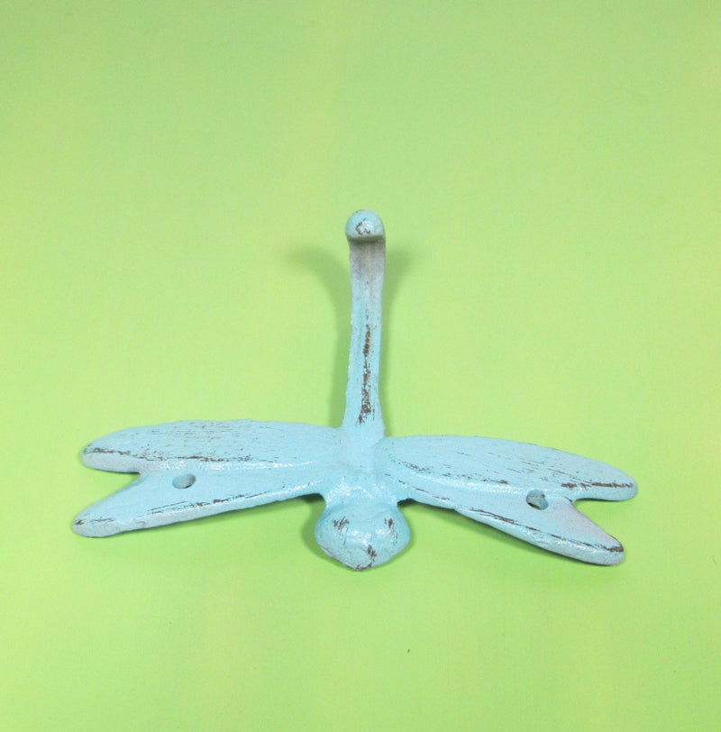 Dragonfly Hook Wall Hanger Shabby Chic Cast Iron