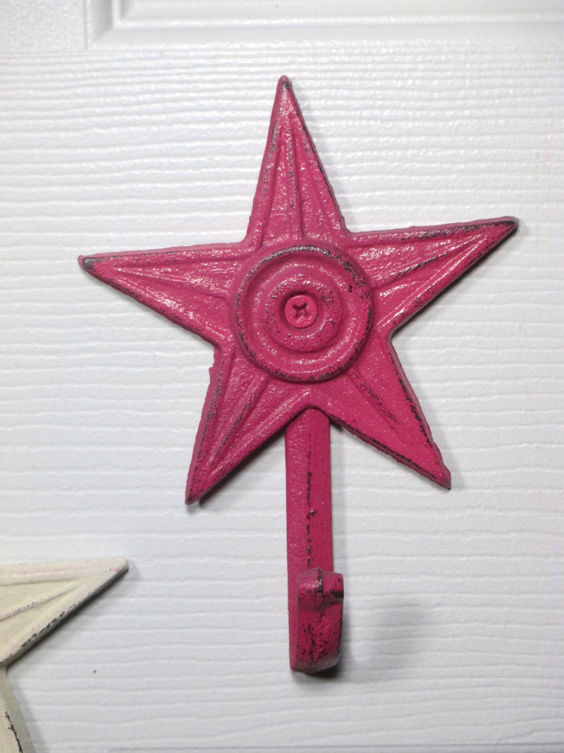 Star Wall Hanger Hooks Set of 3 Cast Iron Shabby Chic