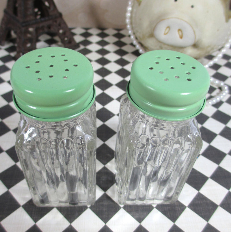 Salt & Pepper Shakers with Painted Tops