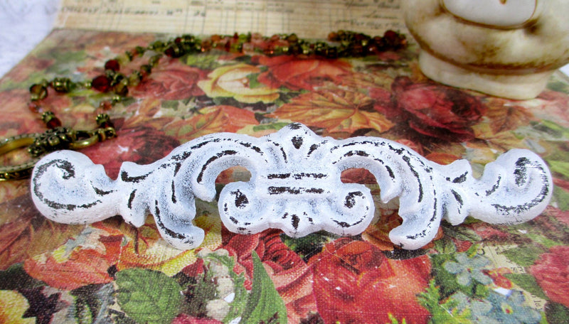 Drawer Pull Handle Shabby Chic Cast Iron Scroll