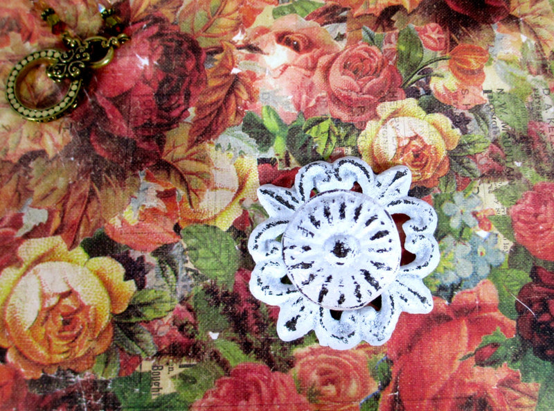 Drawer Pull Knob Shabby Chic Cast Iron Scroll